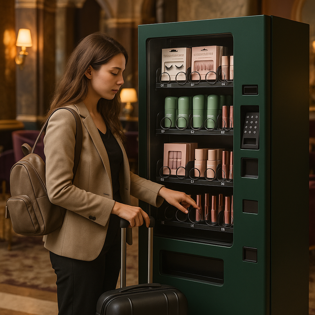 Beauty vending automaat in een hotel lobby, vergroot het comfort en gemak van gasten